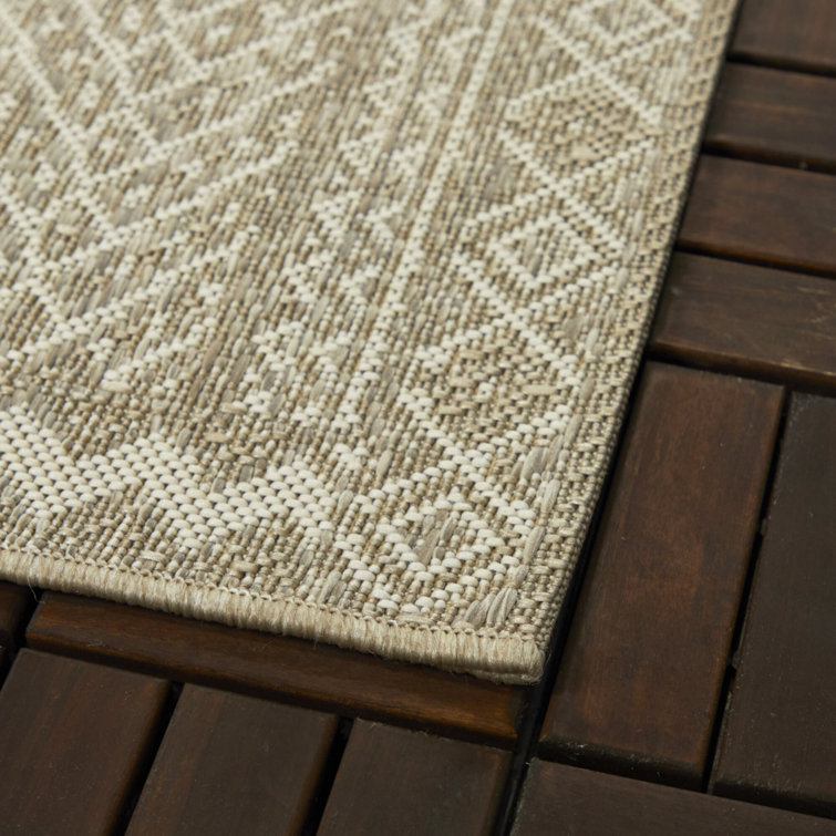 Udaya Beige/Ivory Indoor/Outdoor Rug Joss & Main